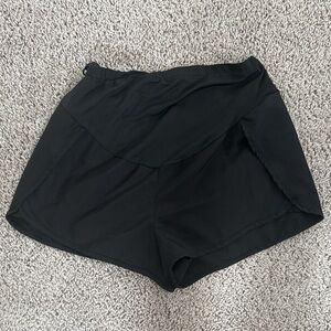 Black Maternity Women's Active Shorts